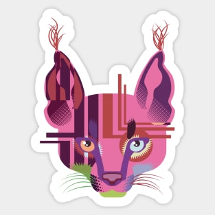 techno caracal Sticker